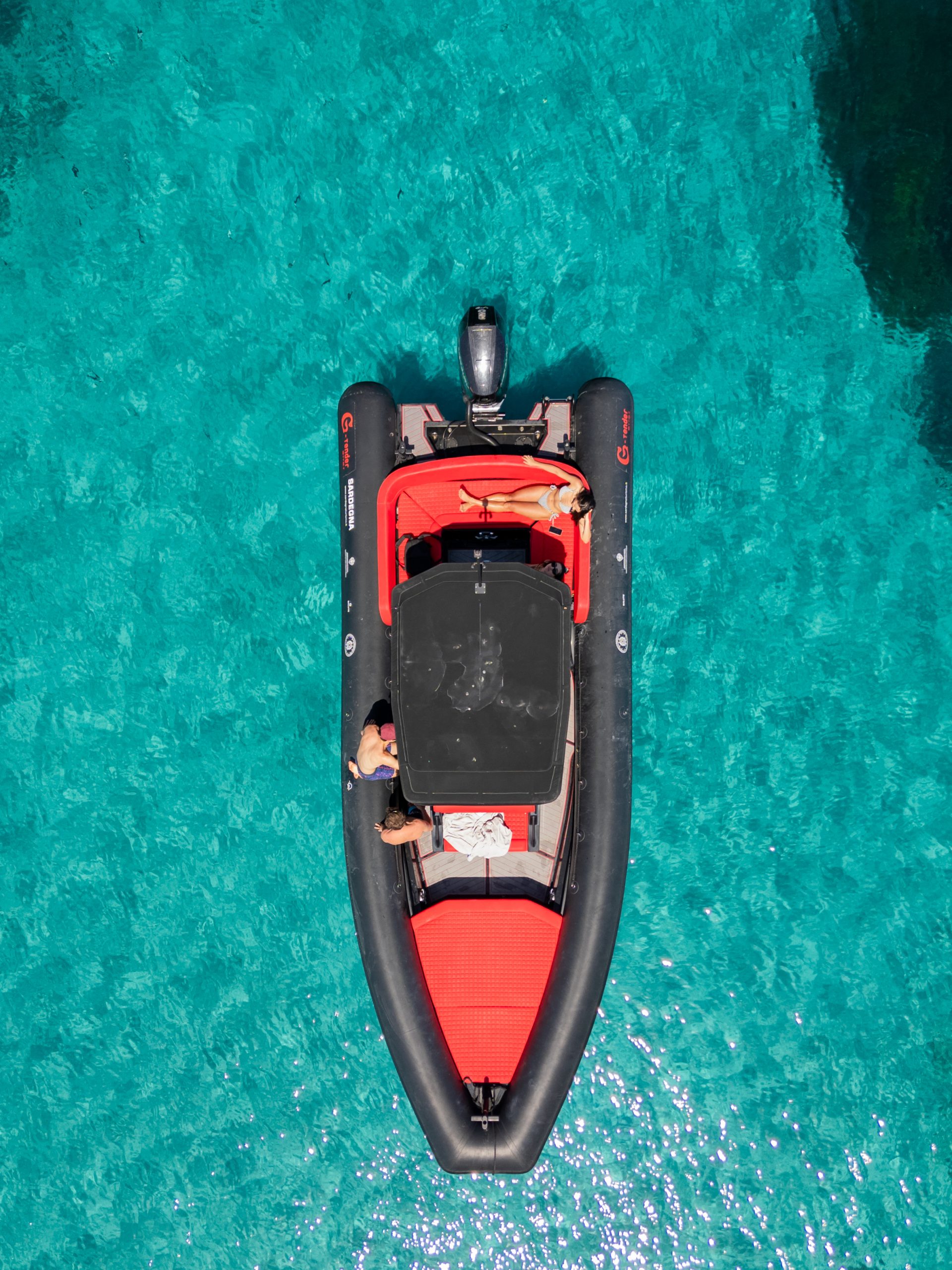 G-Tender — 350HP luxury RIB charter with skipper from Chia, South Sardinia