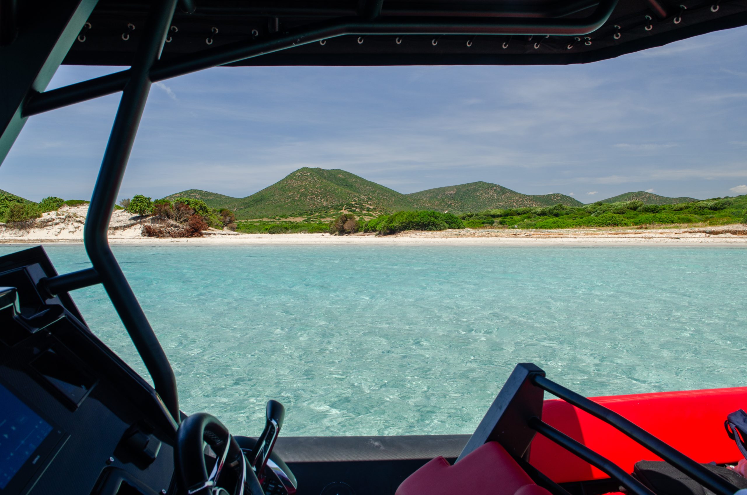 G-Tender luxury RIB cruising the coast of South Sardinia