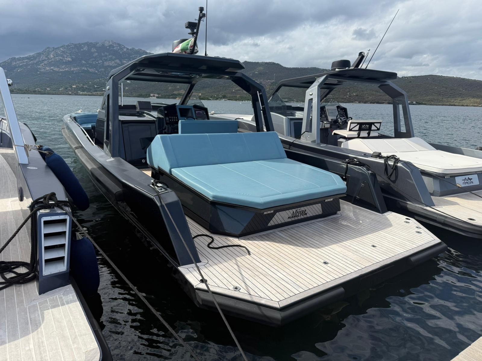 Nautilux Maori 50.22 cruising in turquoise waters off Chia coast